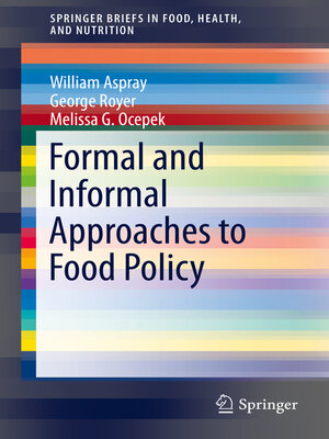 cover image of Formal and Informal Approaches to Food Policy
